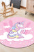 Lovable Animal Area Rug Multi-Color Cartoon Carpet Polypropylene Machine Washable Stain Resistant Anti-Slip Rug for Kindergarten