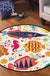 Cartoon Nursery Area Rug Multi Colored Polypropylene Rug Pet Friendly Non-Slip Washable Carpet