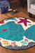 Cartoon Nursery Area Rug Multi Colored Polypropylene Rug Pet Friendly Non-Slip Washable Carpet