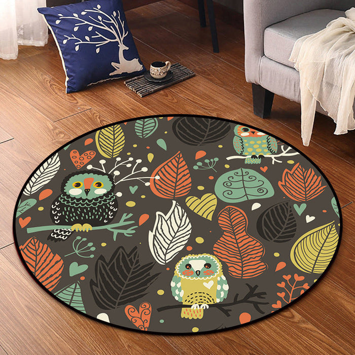 Cartoon Nursery Area Rug Multi Colored Polypropylene Rug Pet Friendly Non-Slip Washable Carpet