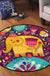 Cartoon Nursery Area Rug Multi Colored Polypropylene Rug Pet Friendly Non-Slip Washable Carpet