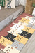 Chic Animal Pattern Indoor Rug Multi-Color Cartoon Carpet Synthetics Non-Slip Pet Friendly Washable Rug for Kindergarten