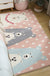 Babyish Multicolor Animal Rug Cotton Cartoon Area Carpet Washable Non-Slip Stain Resistant Rug for Kids