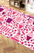 Girlish Patterned Rug Multicolor Kids Rug Polyester Anti-Slip Backing Stain Resistant Washable Area Rug for Bedroom