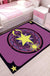 Girlish Patterned Rug Multicolor Kids Rug Polyester Anti-Slip Backing Stain Resistant Washable Area Rug for Bedroom