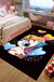 Romantic Multicolor Animal Print Rug Polypropylene Cartoon Area Rug Washable Stain Resistant Anti-Slip Carpet for Kids Room