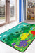 Multicolor Kids Playroom Rug Cartoon Digital Print Rug Polyester Anti-Slip Pet Friendly Stain Resistant Area Rug