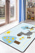 Multicolor Kids Playroom Rug Cartoon Digital Print Rug Polyester Anti-Slip Pet Friendly Stain Resistant Area Rug