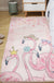 Kids Bedroom Area Rug Multi Colored Animal Sketch Rug Cotton Machine Wash Carpet