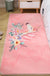 Kids Bedroom Area Rug Multi Colored Animal Sketch Rug Cotton Machine Wash Carpet