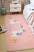 Kids Bedroom Area Rug Multi Colored Animal Sketch Rug Cotton Machine Wash Carpet