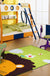 Cartoon Kindergarten Area Rug Multi Colored Animal Pattern Rug Polypropylene Non-Slip Backing Pet Friendly Washable Rug