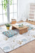 Aesthetics Botanic Rug Multi-Color Nordic Rug Cotton Machine Wash Padded Quilt Rug