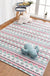 Aesthetics Botanic Rug Multi-Color Nordic Rug Cotton Machine Wash Padded Quilt Rug