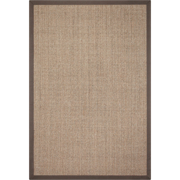 Brown Living Room Rug Countryside Plain Rug Sisal Anti-Slip Pet Friendly Washable Area Rug