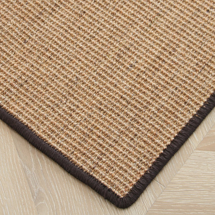 Minimal Solid Color Area Rug Multicolor Lodge Rug Sisal Anti-Slip Machine Washable Pet Friendly Rug for Home