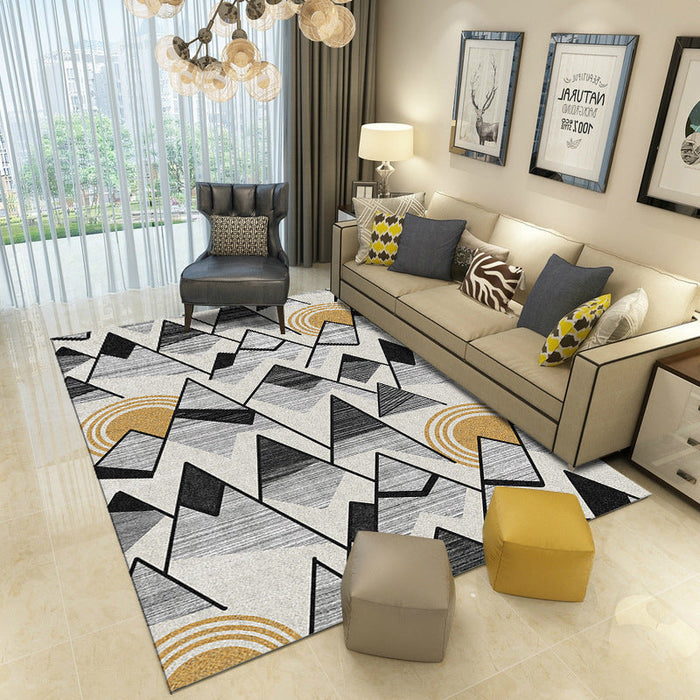 Classical Industrial Style Rug Multicolor Postmodernism Carpet Stain Resistant Pet Friendly Anti-Slip Rug for Room