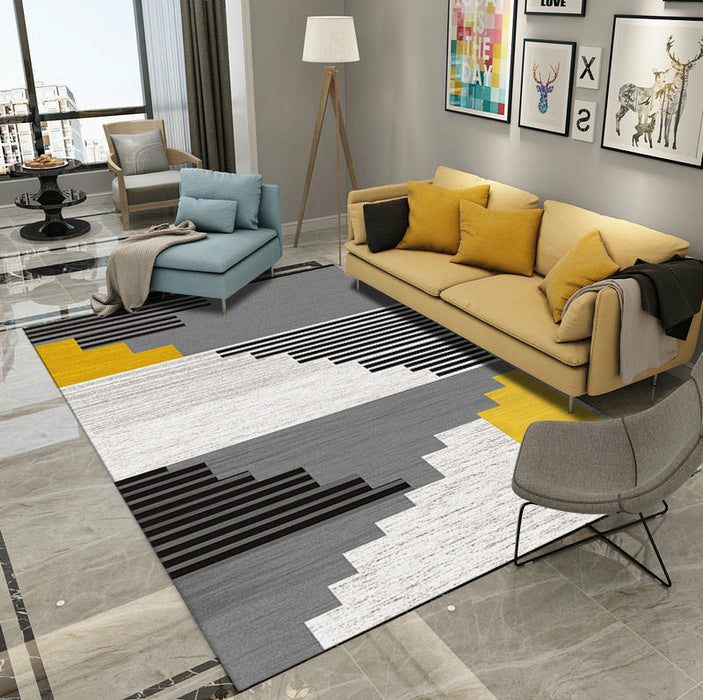 Classical Industrial Style Rug Multicolor Postmodernism Carpet Stain Resistant Pet Friendly Anti-Slip Rug for Room