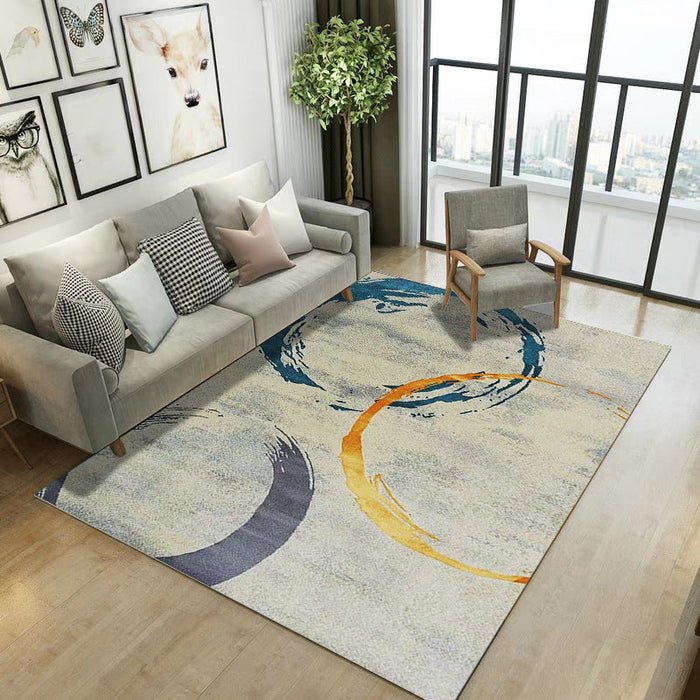 Classical Industrial Style Rug Multicolor Postmodernism Carpet Stain Resistant Pet Friendly Anti-Slip Rug for Room