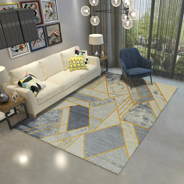 Classical Industrial Style Rug Multicolor Postmodernism Carpet Stain Resistant Pet Friendly Anti-Slip Rug for Room