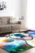 Cool Funky Area Rug Multi-Color Bulldog Print Carpet Machine Washable Stain Resistant Anti-Slip Rug for Home Decoration