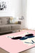 Cool Funky Area Rug Multi-Color Bulldog Print Carpet Machine Washable Stain Resistant Anti-Slip Rug for Home Decoration