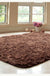 Feblilac Rectangular Solid Brown Tufted Bath Mat