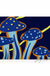 Feblilac Dark Blue Mushroom PVC Coil Door Mat