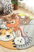 Lovely Cartoon Printed Rug Multi-Colored Lamb Wool Carpet Washable Anti-Slip Area Rug for Childrens Bedroom