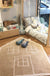 Cute Geo Printed Rug Multi-Color Cotton Blend Carpet Non-Slip Washable Area Rug for Room Decor