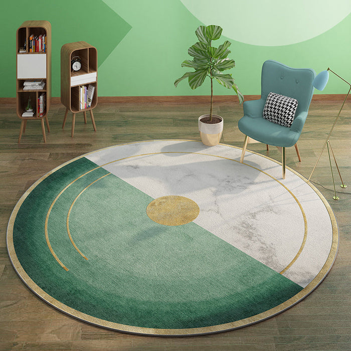 Casual Minimalist Rug Multi-Color Geometric Pattern Carpet Non-Slip Backing Area Rug for Bedroom