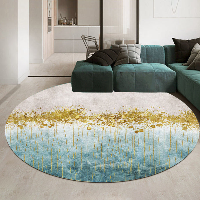 Casual Minimalist Rug Multi-Color Geometric Pattern Carpet Non-Slip Backing Area Rug for Bedroom