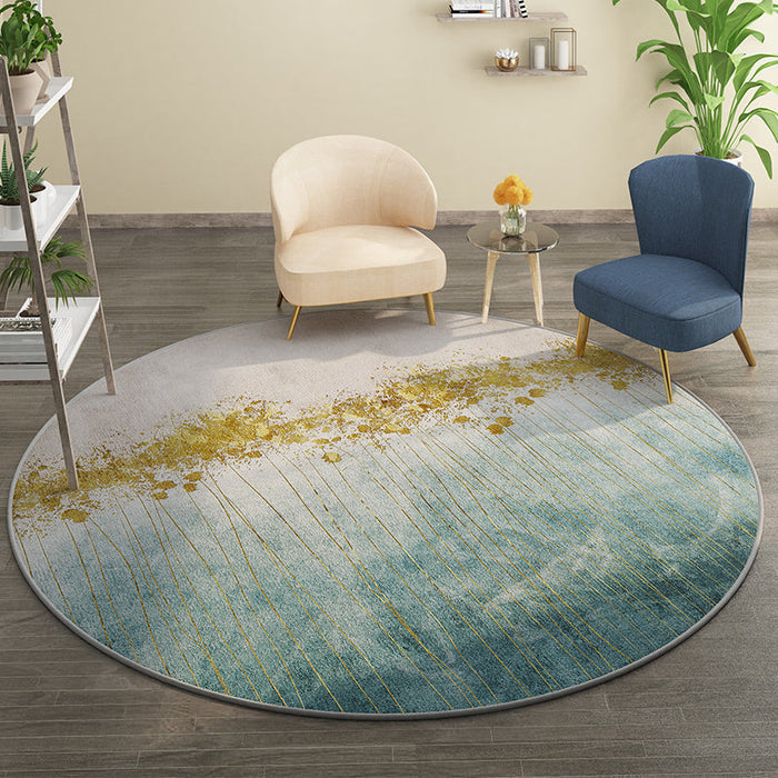 Casual Minimalist Rug Multi-Color Geometric Pattern Carpet Non-Slip Backing Area Rug for Bedroom