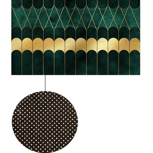 Modern Abstract Patterned Rug Dark Green Cotton Blend Area Rug Easy Care Pet Friendly Carpet for Living Room