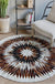 Creative Living Room Rug Multi-Color Geo Printed Area Rug Cowhide Stain-Resistant Pet Friendly Carpet