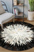 Creative Living Room Rug Multi-Color Geo Printed Area Rug Cowhide Stain-Resistant Pet Friendly Carpet