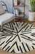 Creative Living Room Rug Multi-Color Geo Printed Area Rug Cowhide Stain-Resistant Pet Friendly Carpet