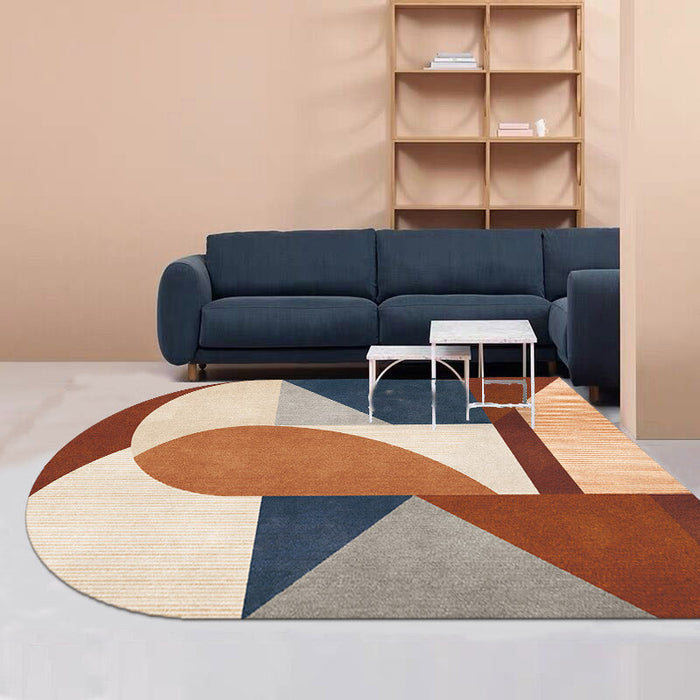 Simple Luxe Rug Multi Colored Geometric Patterned Area Rug Easy Care Pet Friendly Indoor Rug for Living Room