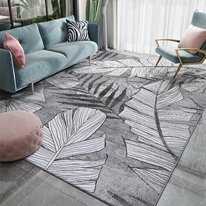 Simple Geometric Patterned Rug Multi Colored Nordic Carpet Polypropylene Anti-Slip Backing Washable Area Rug for Decor