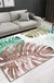 Modern Plant Printed Rug Multi-Color Polypropylene Area Rug Pet Friendly Machine Washable Carpet for Room