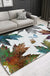 Modern Plant Printed Rug Multi-Color Polypropylene Area Rug Pet Friendly Machine Washable Carpet for Room