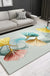 Modern Plant Printed Rug Multi-Color Polypropylene Area Rug Pet Friendly Machine Washable Carpet for Room