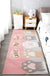 Cute Kids Room Rug Multi Colored Animal Printed Area Rug Polypropylene Non-Slip Backing Easy Care