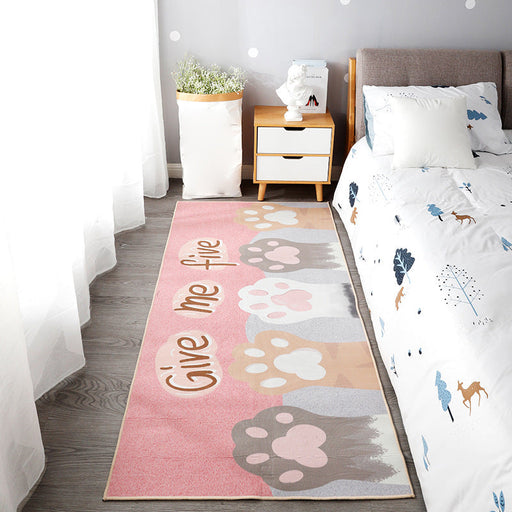 Cute Kids Room Rug Multi Colored Animal Printed Area Rug Polypropylene Non-Slip Backing Easy Care