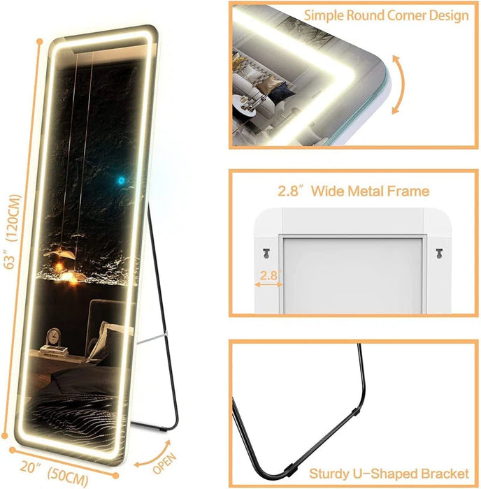 Becnel Rectangle LED Metal Mirror