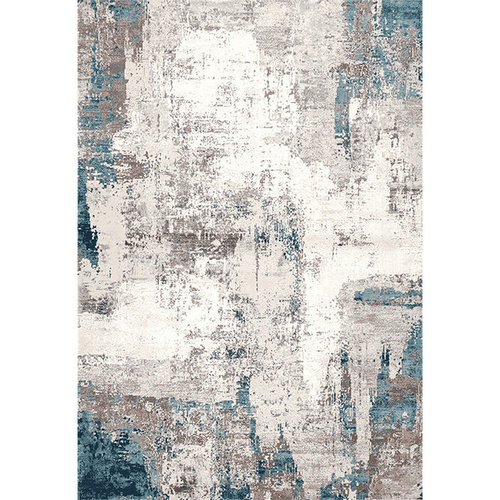 Vintage Industrial Area Rug Multicolor Abstract Rusty Rug Washable Non-Slip Backing Stain Resistant Rug for Living Room