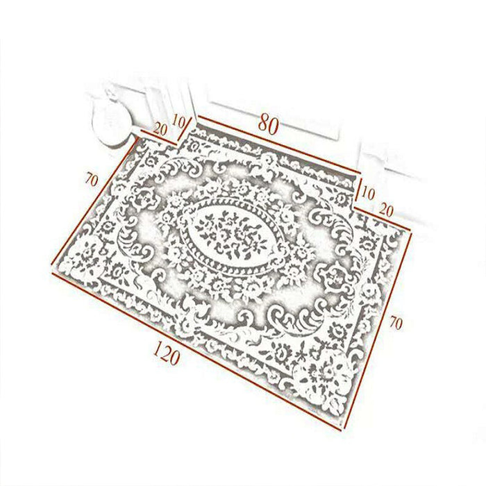 Multi Colored Bedroom Rug Shabby Chic Flower Print Area Rug Acrylic Non-Slip Backing Stain-Resistant Carpet