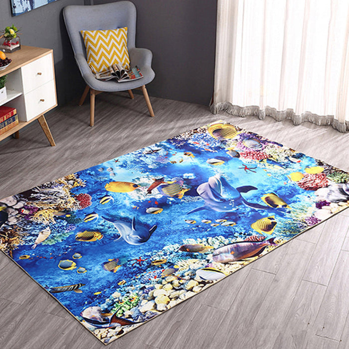 Modern Home Decoration Rug Multicolor Geography Area Rug Polyster Easy Care Washable Indoor Rug