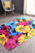 Modern Home Decoration Rug Multicolor Geography Area Rug Polyster Easy Care Washable Indoor Rug