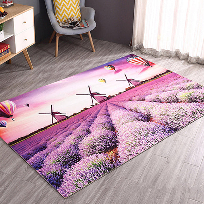 Modern Home Decoration Rug Multicolor Geography Area Rug Polyster Easy Care Washable Indoor Rug